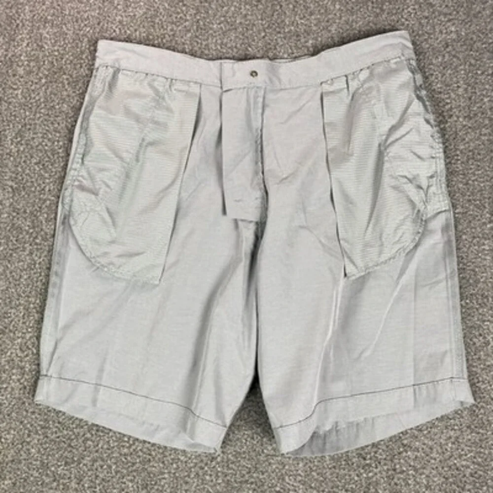 Banana Republic Mens Golf Shorts 38 Comfort Flat Front Gray 9 Inseam Performance